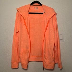 Under Armour Neon Bright Orange Hooded Jacket